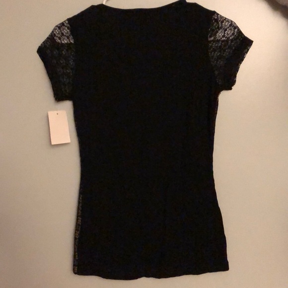 Dressy black/nude lace top - Picture 2 of 3